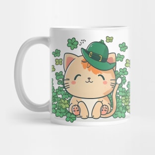 Cat Leprechaun Funny Cat Lover Shamrock St Patrick's Day Mug